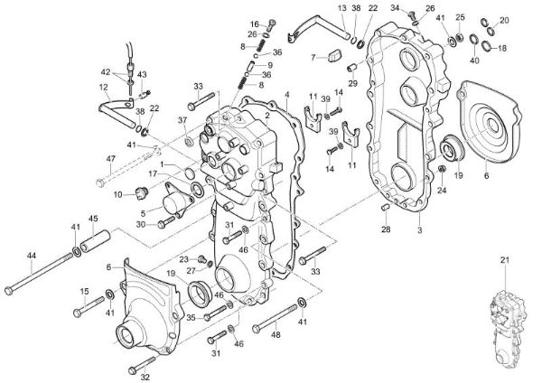 Caja de engranajes del cambio CR 350 (Export) Minitransportador