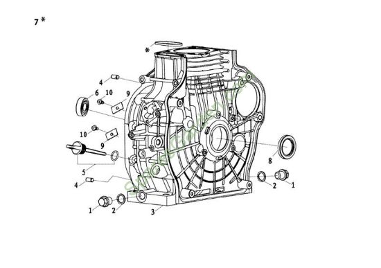 Carter motor MOTORE K7000 HD - conico / conical Motor