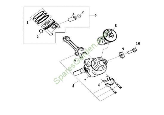 Pistón MOTORE K7000 HD - conico / conical Motor