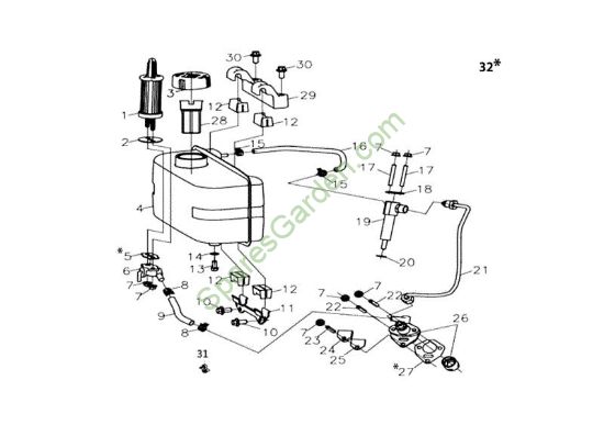 Tanque MOTORE K7000 HD - conico / conical Motor