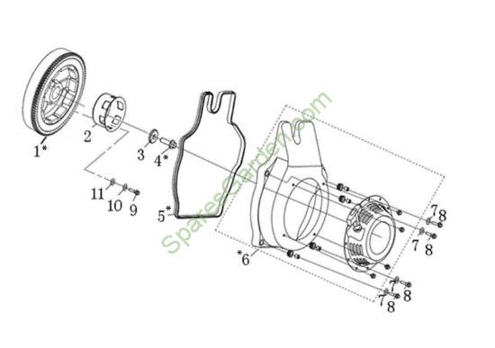 Grupo arranque Easy start MOTORE K7000 HD - conico e cilindrico / conical and cylindrical Motor