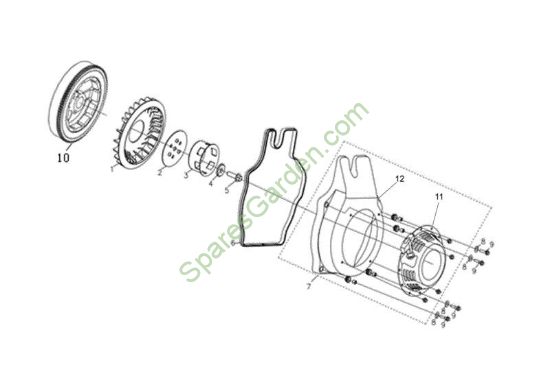 Arranque completo MOTORE K7000 HD - conico e cilindrico / conical and cylindrical Motor