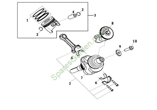 Pistón MOTORE K9000 HD (Diesel) Motor